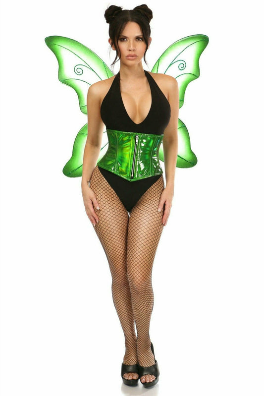 Daisy Corsets Top Drawer 2 PC Green Pixie Fairy Corset Costume