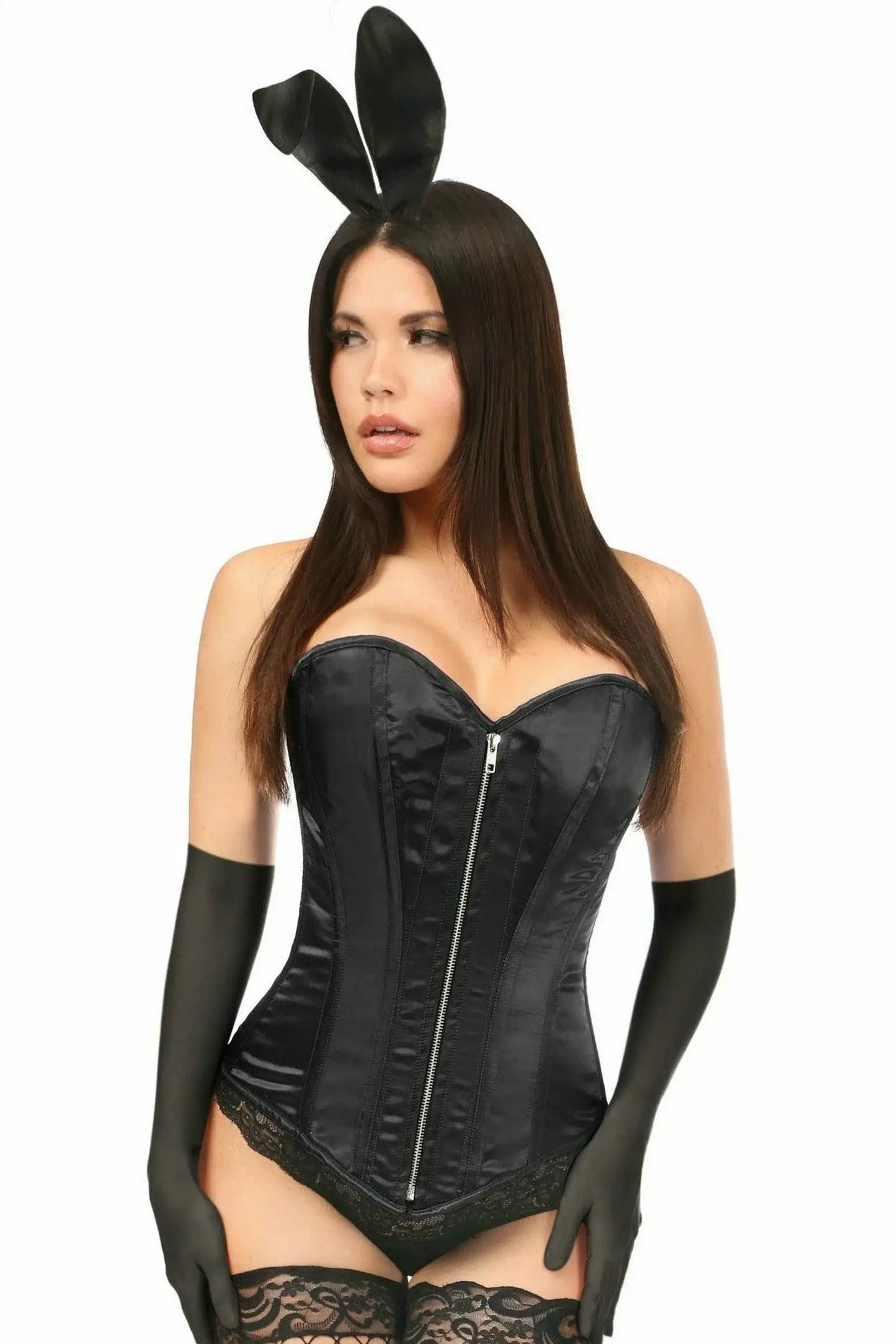 Daisy Corsets Top Drawer 4 PC Satin Bunny Corset Costume - Daisy Corsets - Flyclothing LLC