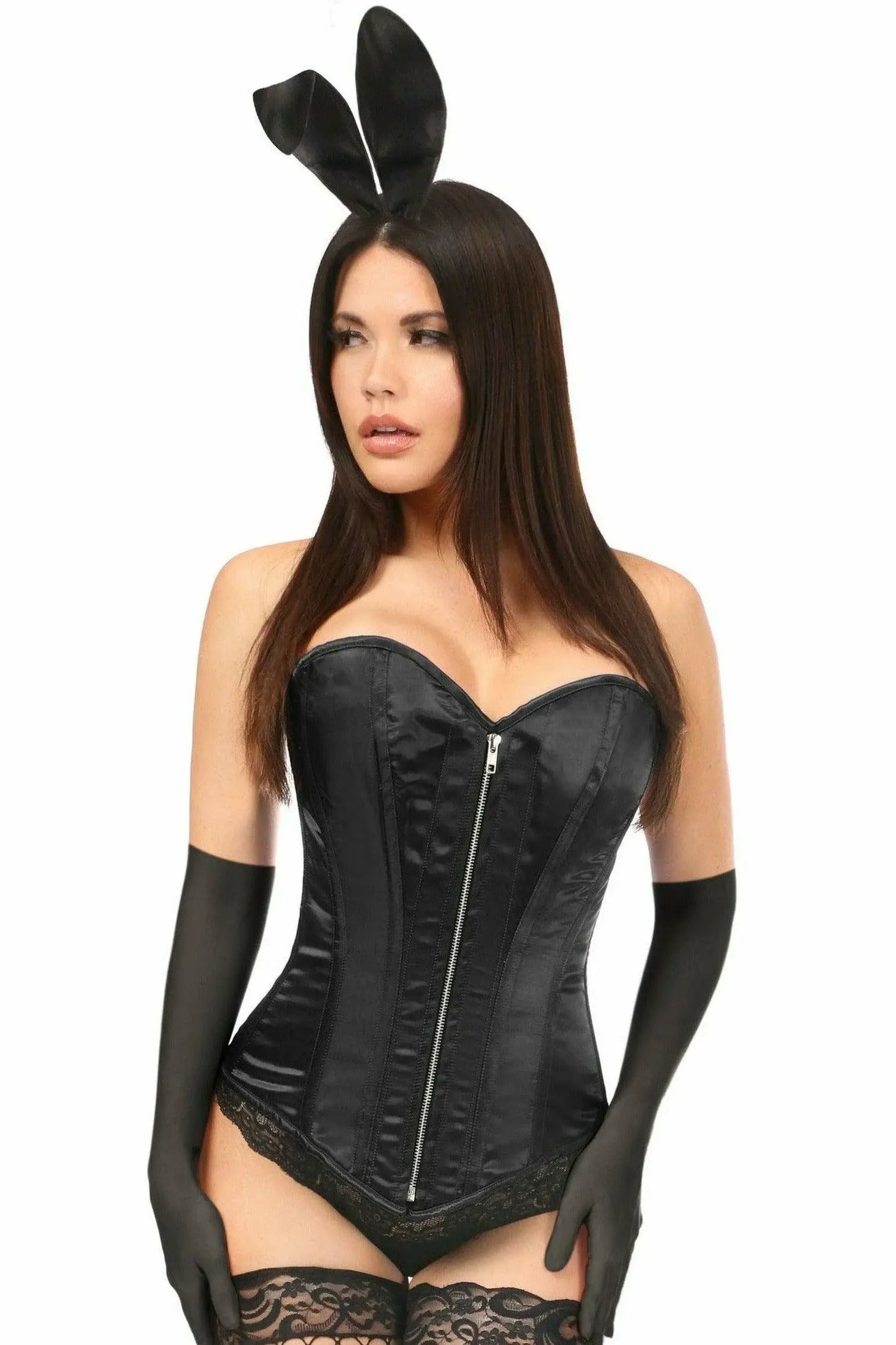 Top Drawer 4 PC Satin Bunny Corset Costume - Daisy Corsets - Flyclothing LLC