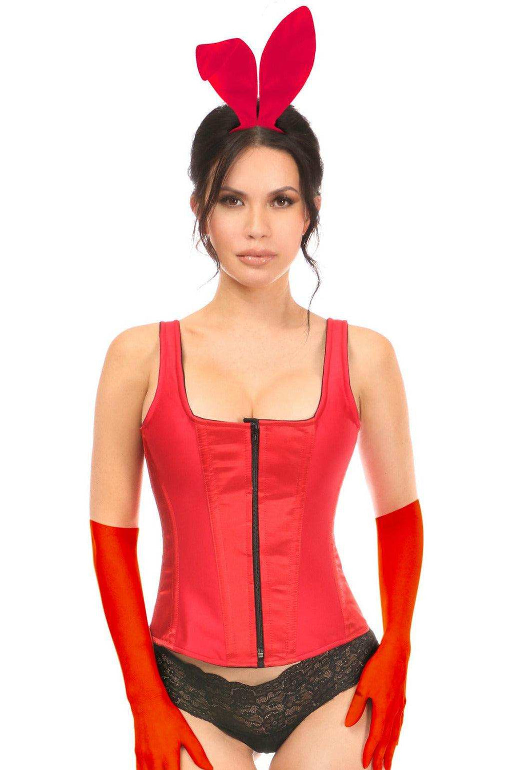 Daisy Corsets Top Drawer 4 PC Classic Red Bunny Corset Costume - Daisy Corsets - Flyclothing LLC