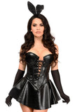Daisy Corsets Top Drawer 4 PC Faux Leather Bunny Corset Dress Costume - Daisy Corsets
