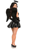 Daisy Corsets Top Drawer 4 PC Faux Leather Dark Angel Corset Dress Costume - Daisy Corsets