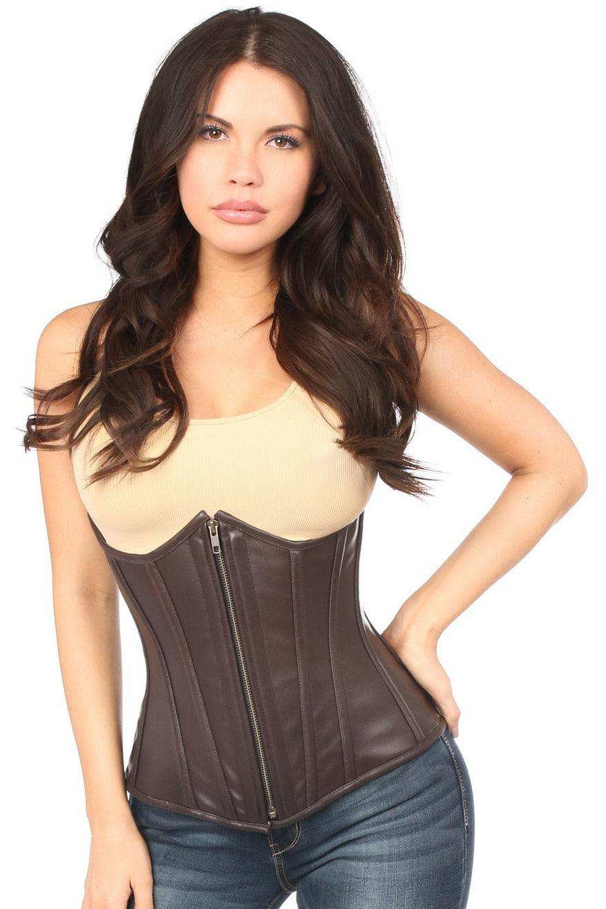 Daisy Corsets Top Drawer Faux Leather Underbust Corset - Daisy Corsets - Flyclothing LLC