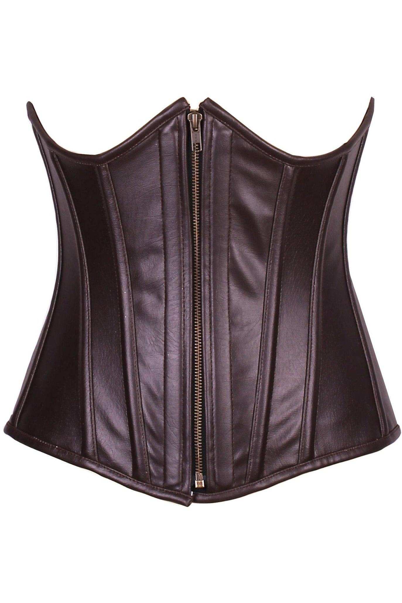 Daisy Corsets Top Drawer Faux Leather Underbust Corset - Daisy Corsets - Flyclothing LLC
