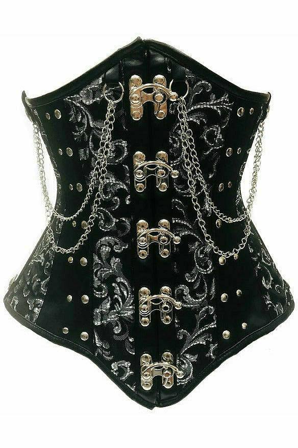 Daisy Corsets Top Drawer Steel Boned Underbust Corset w/Chains and Clasps - Daisy Corsets