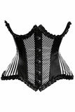 Daisy Corsets Top Drawer White Burlesque Underwire Curvy Cut Waist Cincher Corset - Daisy Corsets