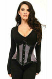 Daisy Corsets Top Drawer Pink Burlesque Underwire Curvy Cut Waist Cincher Corset - Daisy Corsets - Flyclothing LLC