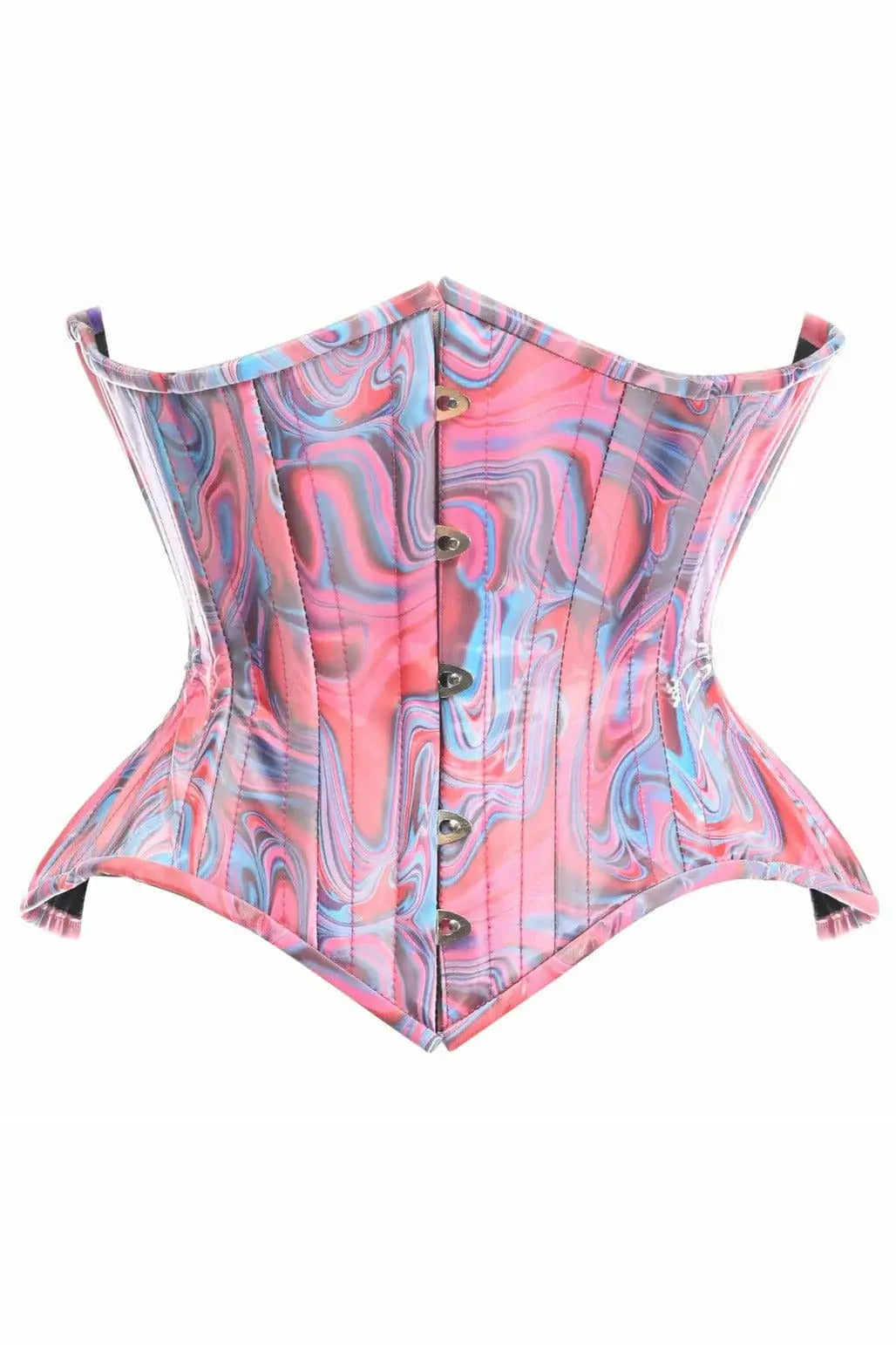 Daisy Corsets Top Drawer Retro Swirl Steel Boned Curvy Cut Underbust Cincher Corset - Daisy Corsets - Flyclothing LLC