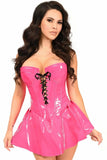 Daisy Corsets Top Drawer Hot Pink Patent Steel Boned Corseted Dress - Daisy Corsets