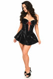 Top Drawer Black Velvet Steel Boned Corset Dress - Daisy Corsets