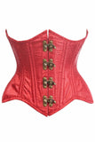 Daisy Corsets Top Drawer Double Steel Boned Wine Brocade Curvy Underbust Corset - Daisy Corsets