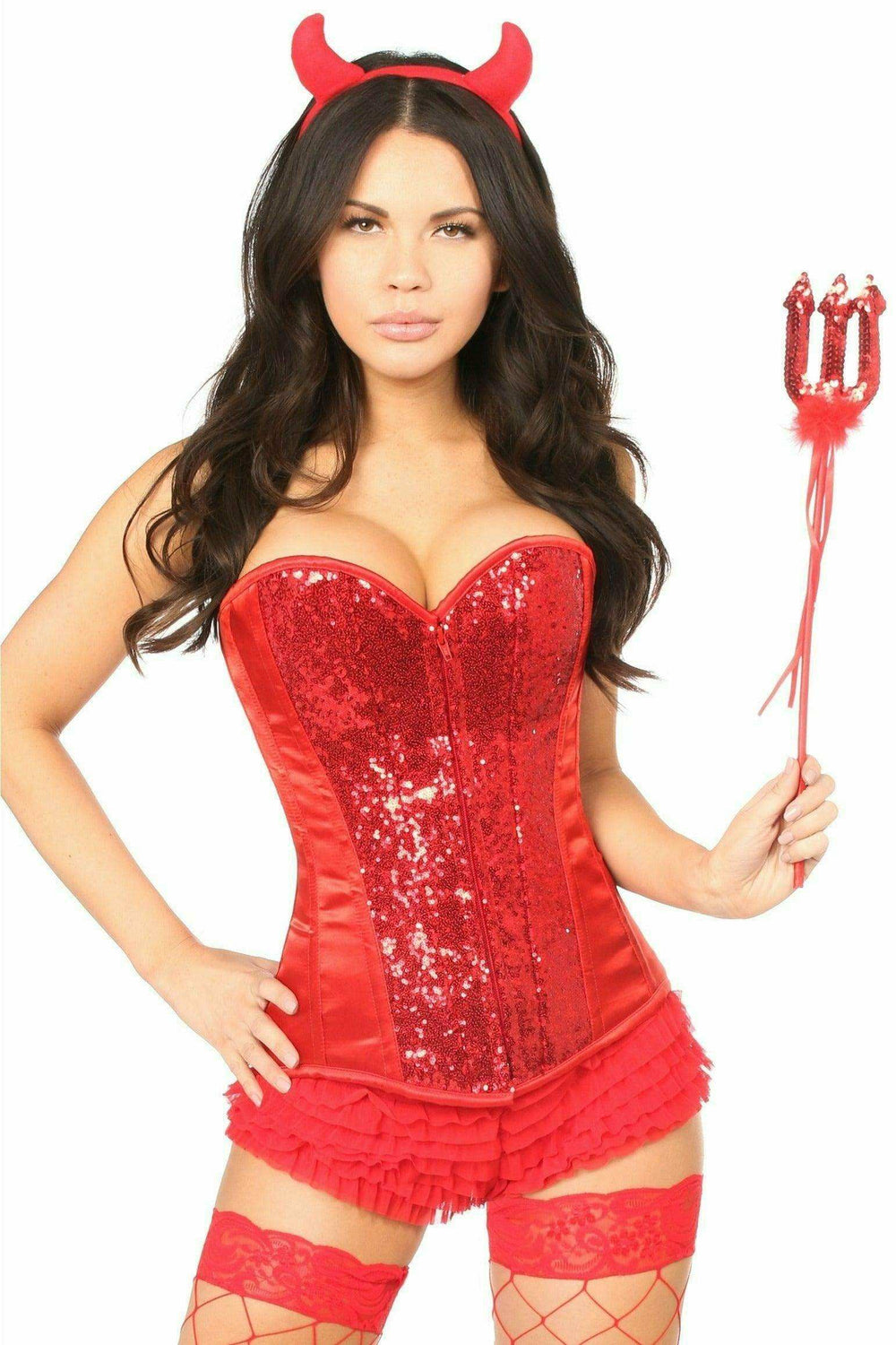 Daisy Corsets Top Drawer 4 PC Sexy Devil Corset Costume - Daisy Corsets - Flyclothing LLC