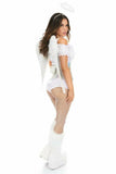 Daisy Corsets Top Drawer 5 PC Silver Holo Angel Corset Costume - Daisy Corsets