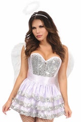 Daisy Corsets Top Drawer 4 PC Sequin Angel Corset Costume