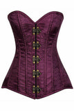 Daisy Corsets Top Drawer Plum Brocade Steel Boned Corset w/Clasp Closure - Daisy Corsets