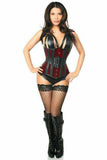 Daisy Corsets Top Drawer Red Velvet Steel Boned Underbust Corset - Daisy Corsets - Flyclothing LLC