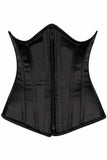 Daisy Corsets Top Drawer Black Satin Underbust Steel Boned Corset - Daisy Corsets