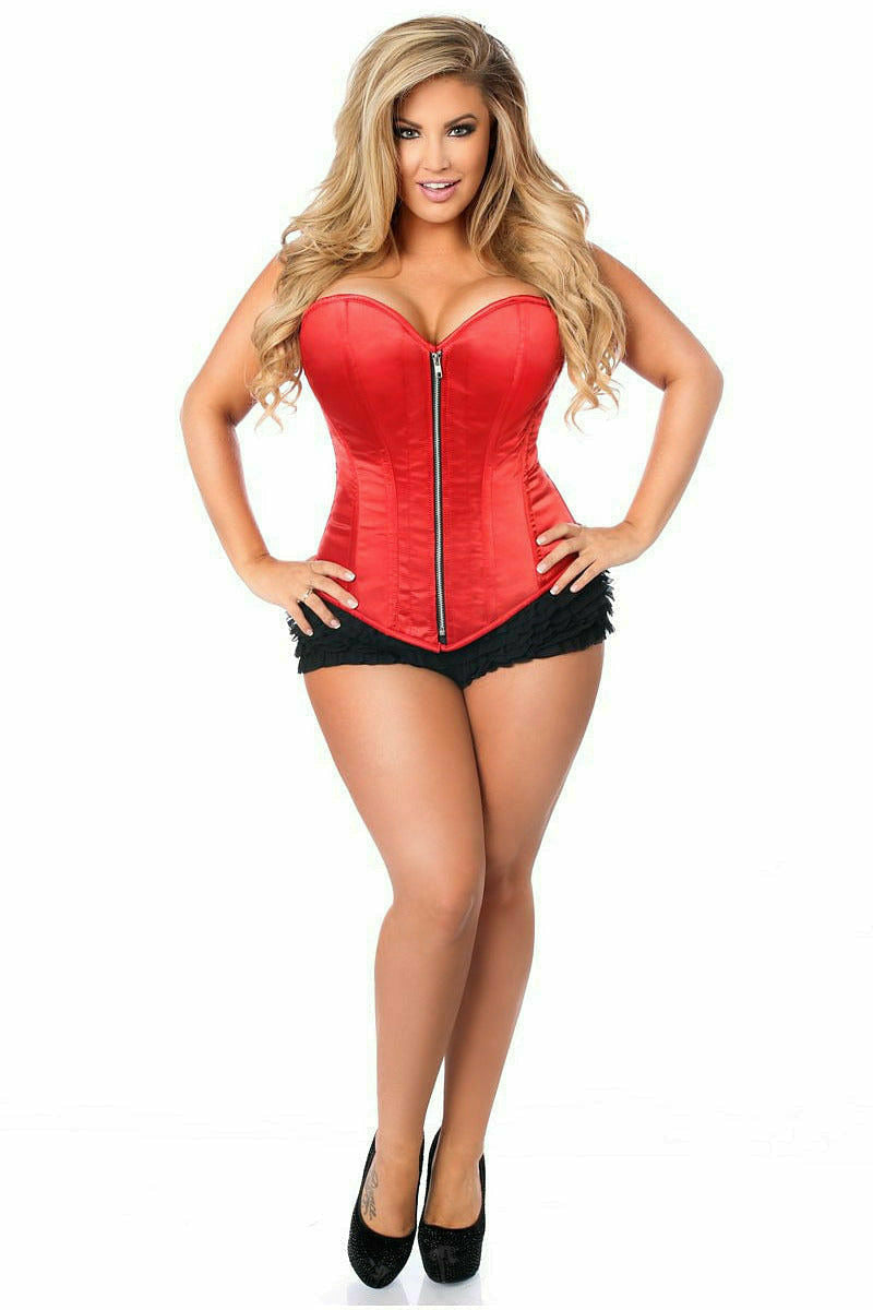 Daisy Corsets Top Drawer Red Satin Steel Boned Corset