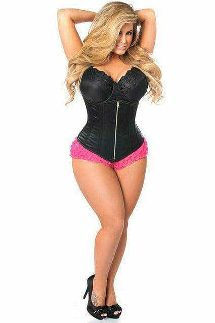 Daisy Corsets Top Drawer Black Satin Underbust Steel Boned Corset - Daisy Corsets - Flyclothing LLC