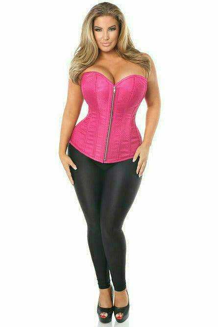 Daisy Corsets Top Drawer Fuchsia Brocade Steel Boned Corset - Daisy Corsets - Flyclothing LLC