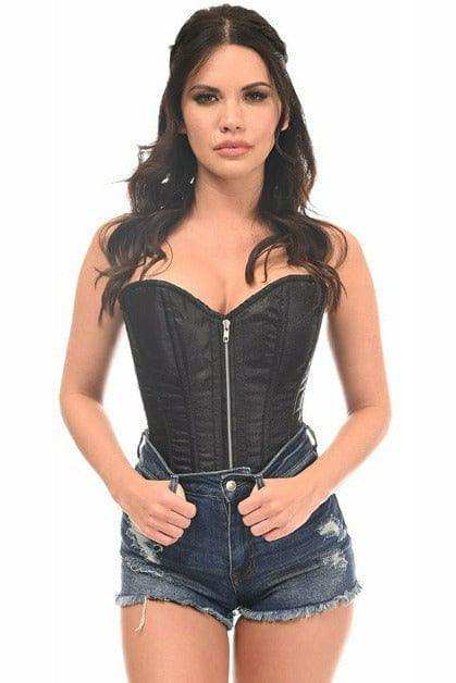 Daisy Corsets Top Drawer Black Brocade Steel Boned Corset - Daisy Corsets - Flyclothing LLC