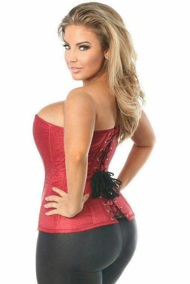 Daisy Corsets Top Drawer Wine Brocade Steel Boned Corset - Daisy Corsets - Flyclothing LLC
