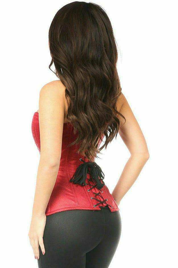Daisy Corsets Top Drawer Wine Brocade Steel Boned Corset - Daisy Corsets - Flyclothing LLC