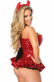 Daisy Corsets Top Drawer Premium Sequin Devil Corset Dress Costume - Daisy Corsets