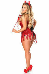 Daisy Corsets Top Drawer Red Sequin Devil Corset Dress Costume