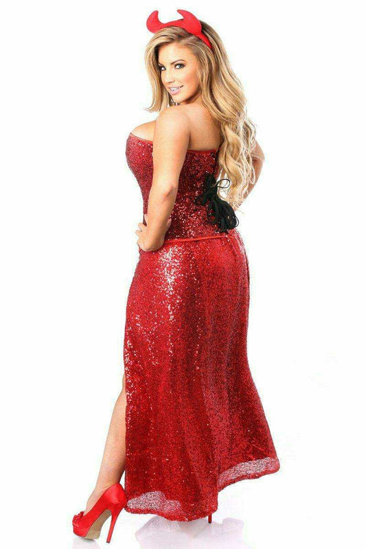 Daisy Corsets Top Drawer Premium Sequin Devil Costume - Daisy Corsets - Flyclothing LLC