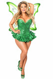 Daisy Corsets Top Drawer Premium Sequin Green Fairy Corset Dress Costume - Daisy Corsets