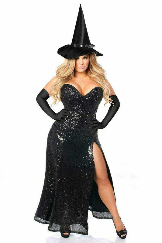 Daisy Corsets Top Drawer Premium Sequin Witch Corset Costume - Daisy Corsets - Flyclothing LLC