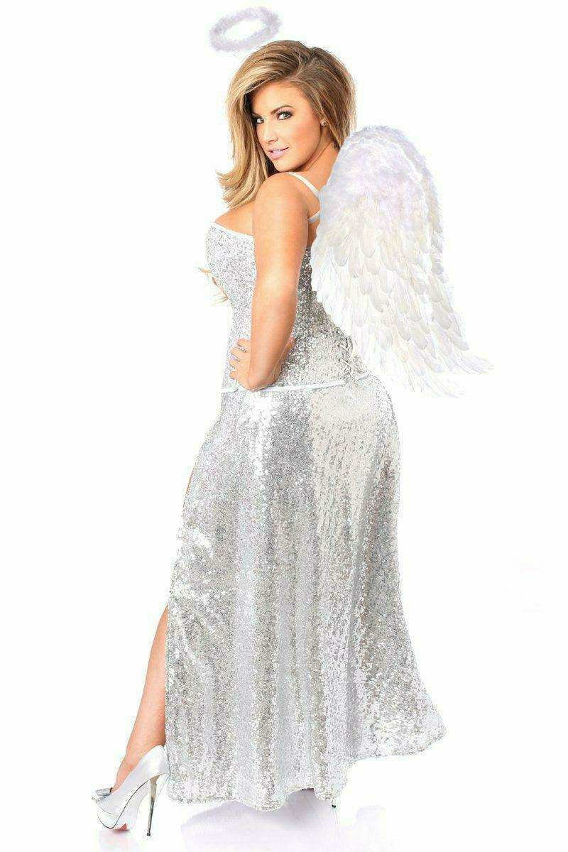 Daisy Corsets Top Drawer Premium Sequin Angel Corset Costume - Daisy Corsets - Flyclothing LLC