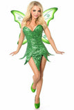 Daisy Corsets Top Drawer Green Sequin Fairy Corset Dress Costume - Daisy Corsets