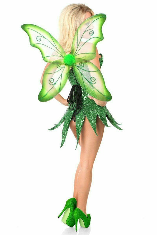 Daisy Corsets Top Drawer Green Sequin Fairy Corset Dress Costume - Daisy Corsets