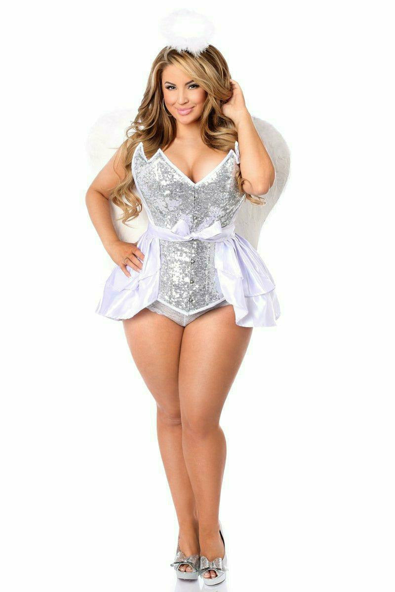 Daisy Corsets Top Drawer 4 PC Sequin Innocent Angel Corset Costume