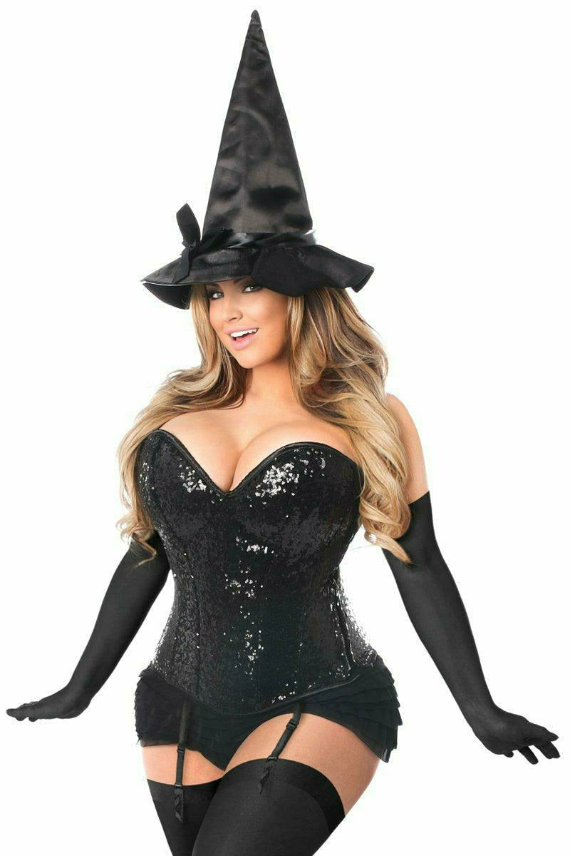 Daisy Corsets Top Drawer 4 PC Sequin Witch Corset Costume