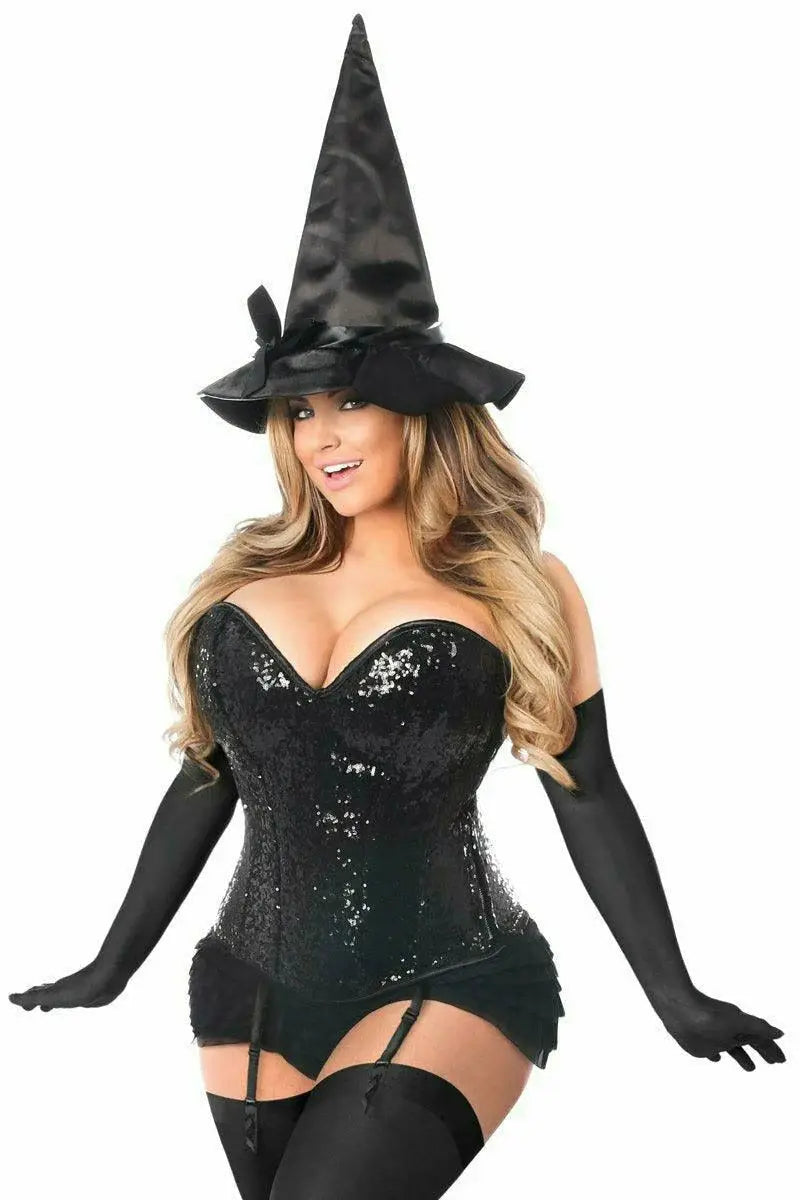 Daisy Corsets Top Drawer 4 PC Sequin Witch Corset Costume - Daisy Corsets - Flyclothing LLC