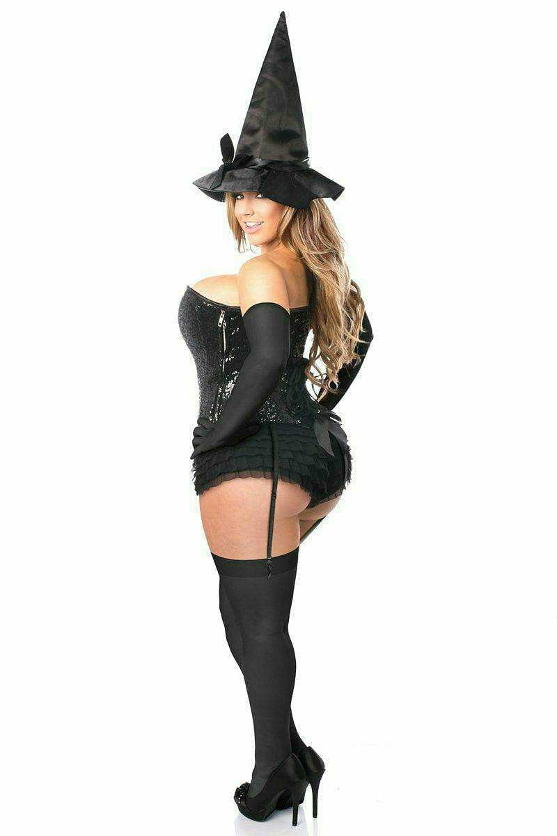 Daisy Corsets Top Drawer 4 PC Sequin Witch Corset Costume - Daisy Corsets - Flyclothing LLC
