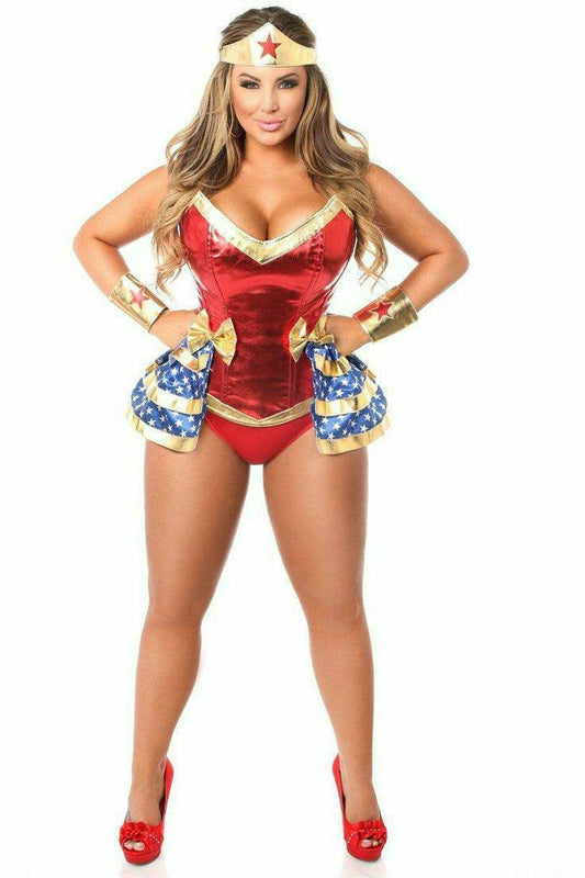 Daisy Corsets Top Drawer Premium 4 PC Superhero Corset Costume - Daisy Corsets