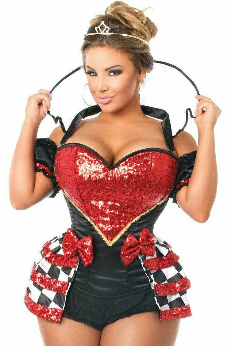 Daisy Corsets Top Drawer 6 PC Royal Red Queen Corset Costume - Daisy Corsets
