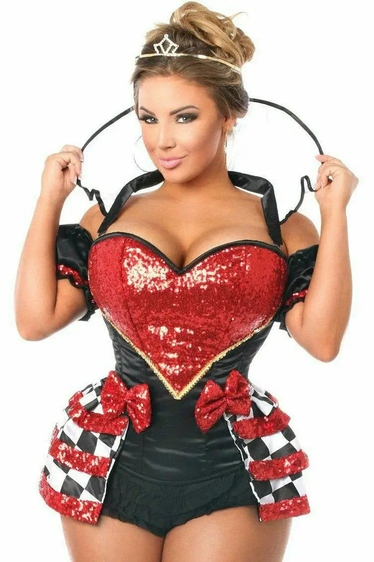 Daisy Corsets Top Drawer 6 PC Royal Red Queen Corset Costume - Daisy Corsets - Flyclothing LLC