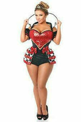 Daisy Corsets Top Drawer 6 PC Royal Red Queen Corset Costume