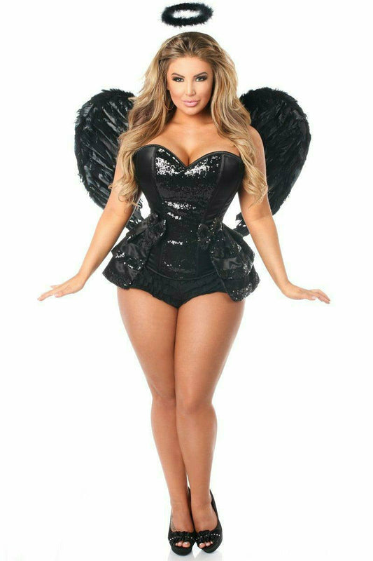 Daisy Corsets Top Drawer 4 PC Midnight Angel Corset Costume