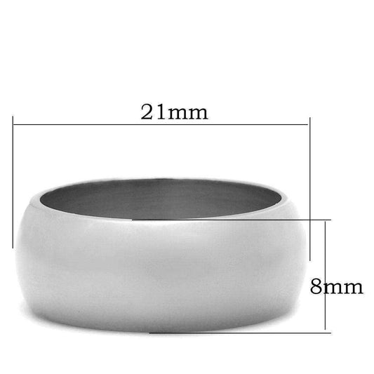 Alamode High Polished Stainless Steel Wide Band Ring - Alamode - Flyclothing LLC