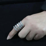 Alamode High polished Stainless Steel Ring with AAA Grade CZ in Clear Ring - Alamode - Flyclothing LLC