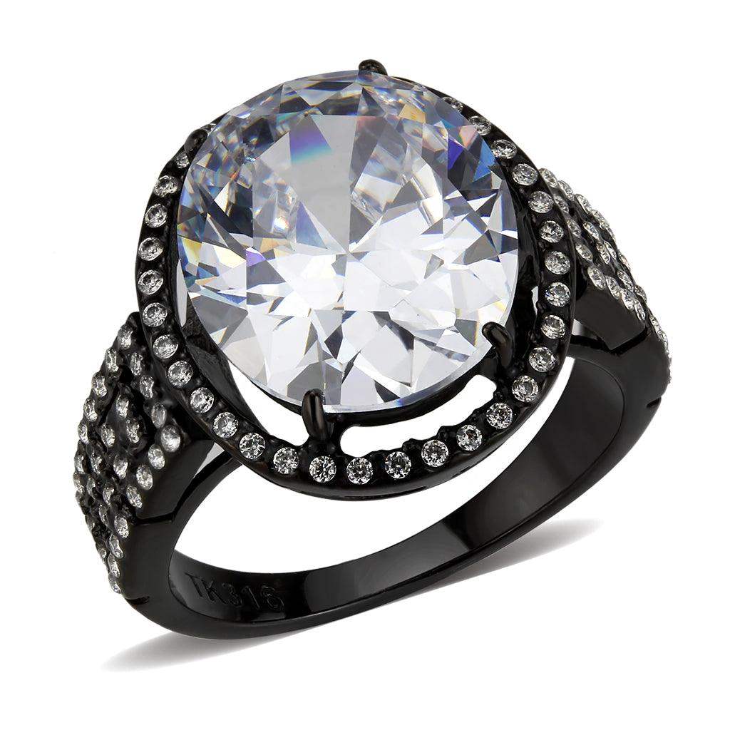 Alamode Stainless Steel Black IP Ring - Alamode - Flyclothing LLC