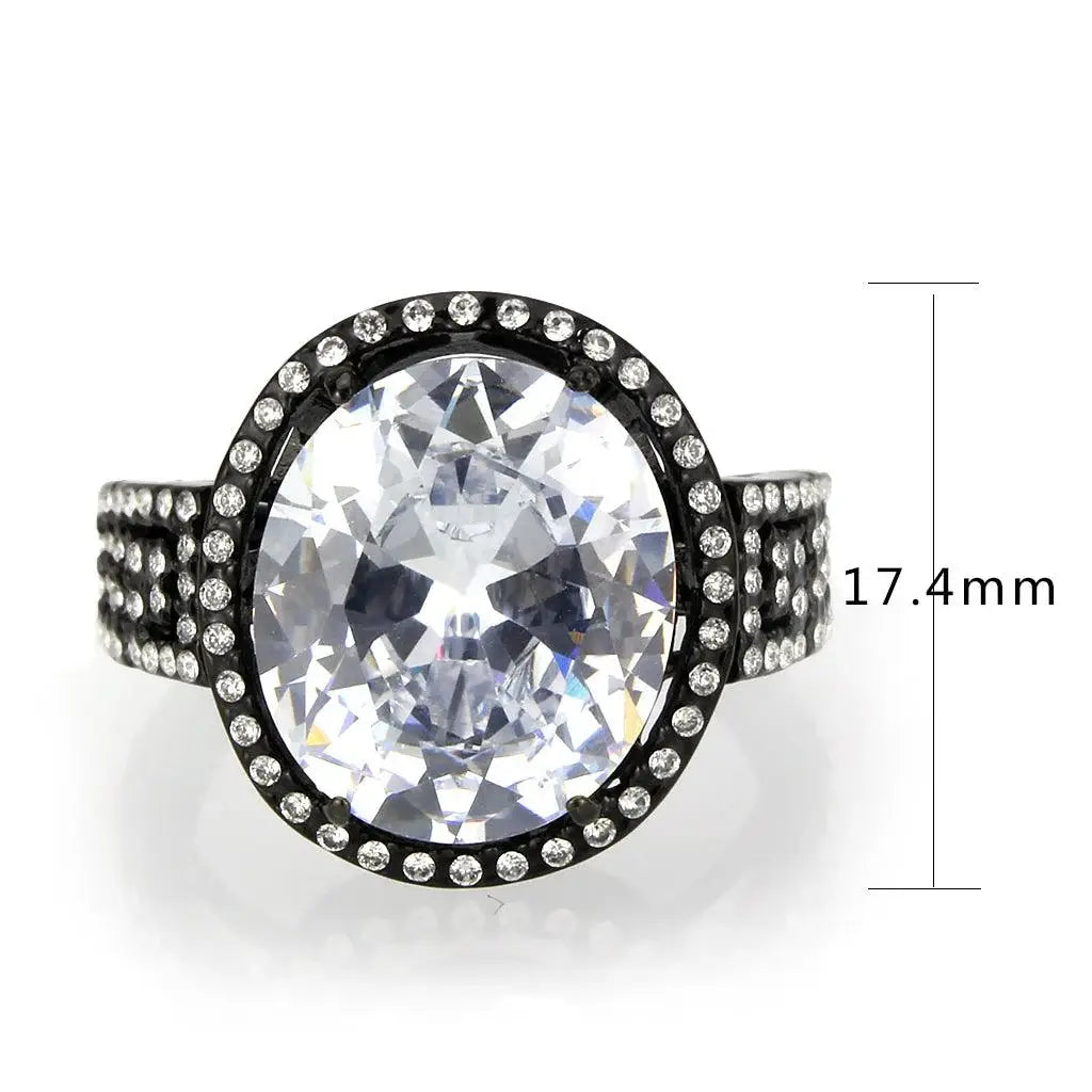 Alamode Stainless Steel Black IP Ring - Alamode - Flyclothing LLC