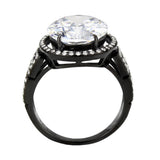 Alamode Stainless Steel Black IP Ring - Alamode