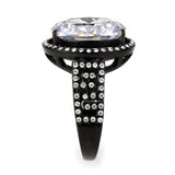 Alamode Stainless Steel Black IP Ring - Alamode